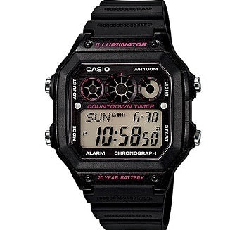 Casio Casio General AE-1200WH Black Resin Band Men Watch AE-1200WHB / AE-1200WHD /AE-1300WH