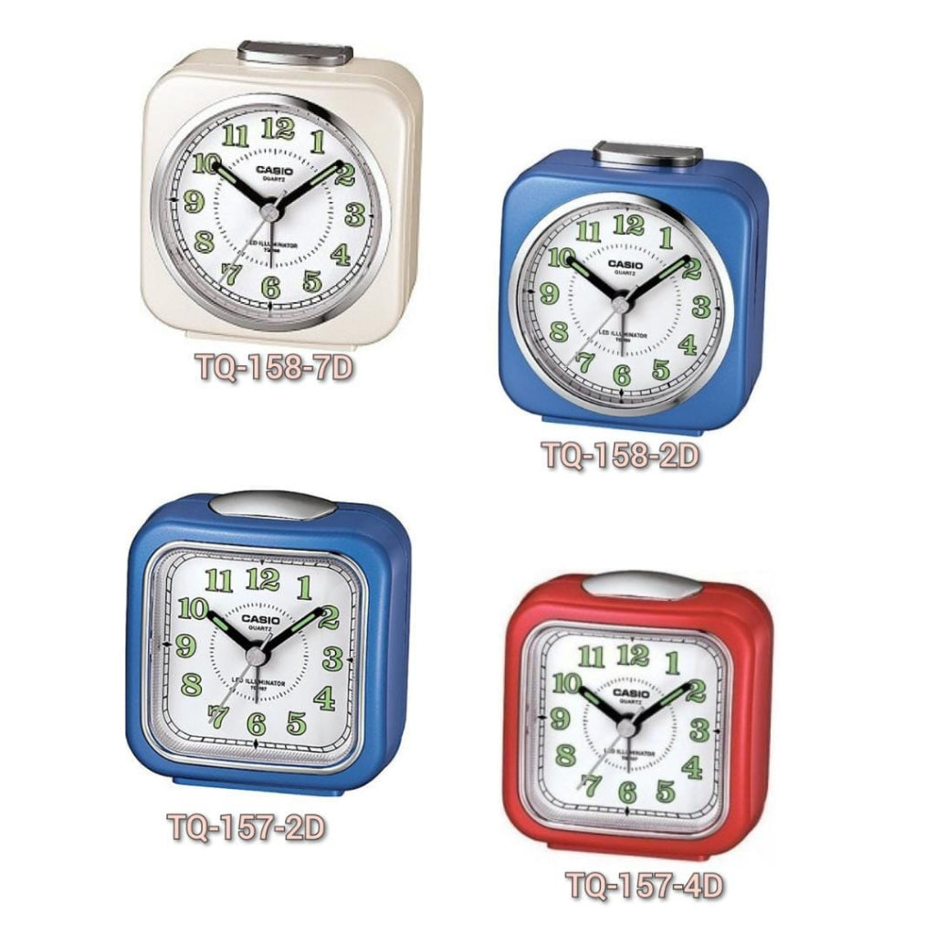 Casio TQ-158-7D Compact Analog Travel Traveler's Alarm Clock