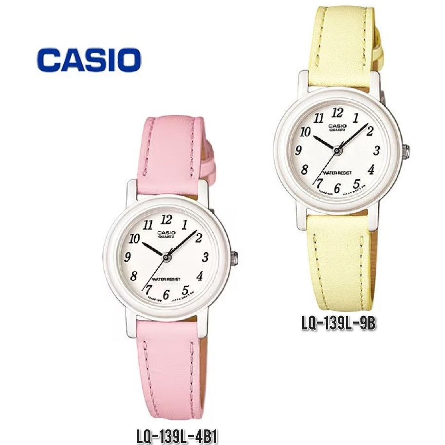 Casio Women's Analog Watch LQ-139L-9B Leather Band Ladies Watch