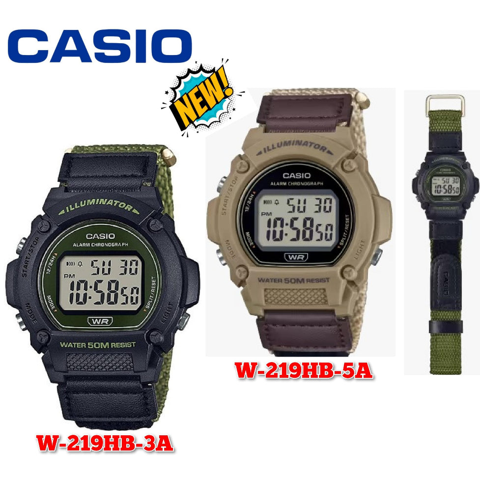 Casio Unisex Digital Watch W-219HB-5A