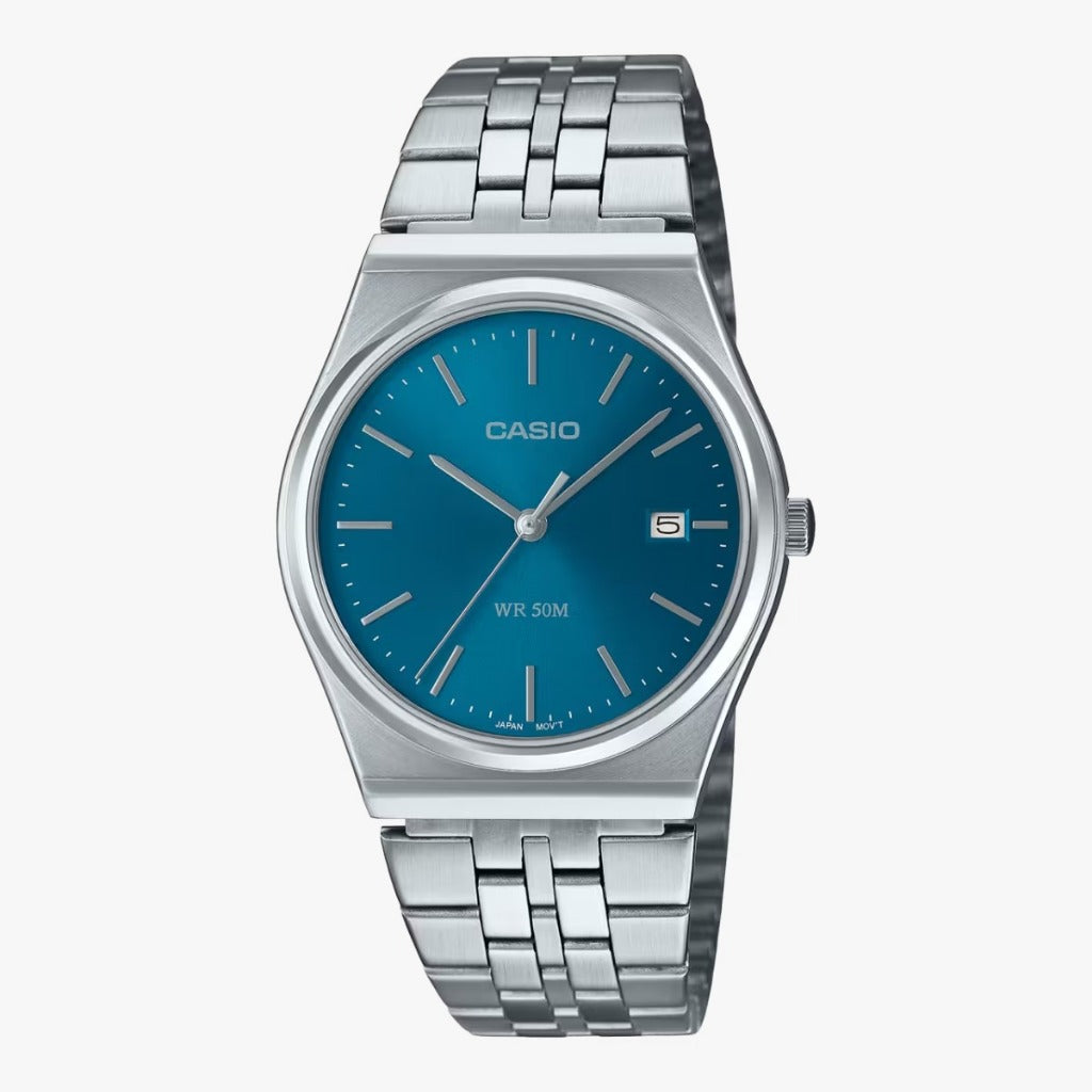 Casio General MTP-B145D-2A2 Silver Stainless Steel Band Men Watch