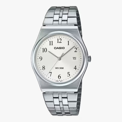 Casio General MTP-B145D-7B Silver Stainless Steel Band Men Watch