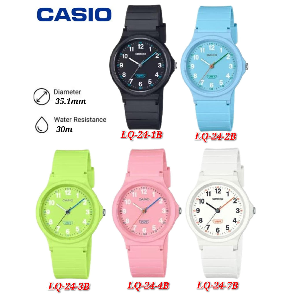 Casio General LQ-24B-3B Resin Band Women Youth Watch