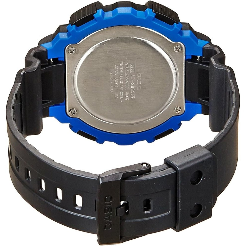 Casio AD-S800WH-2A2 Mens Blue 200M WR Tough Solar Watch 5 ALARMS Chronograph - AD-S800WH