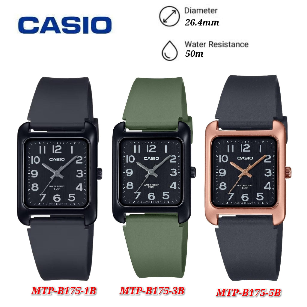 Casio MTP-B175-1B Men's Watch Analog Resin Band .