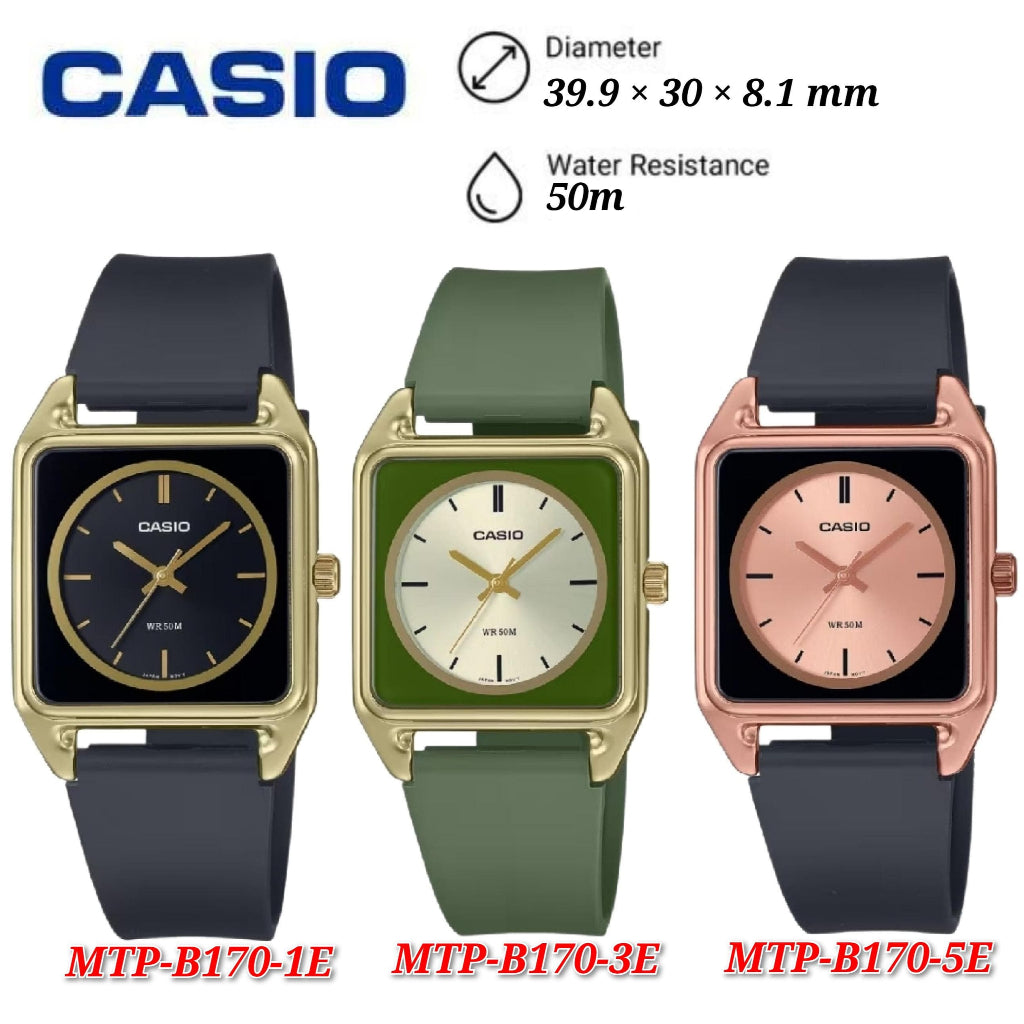 Casio MTP-B170-3E Men's Watch Analog Resin Band .