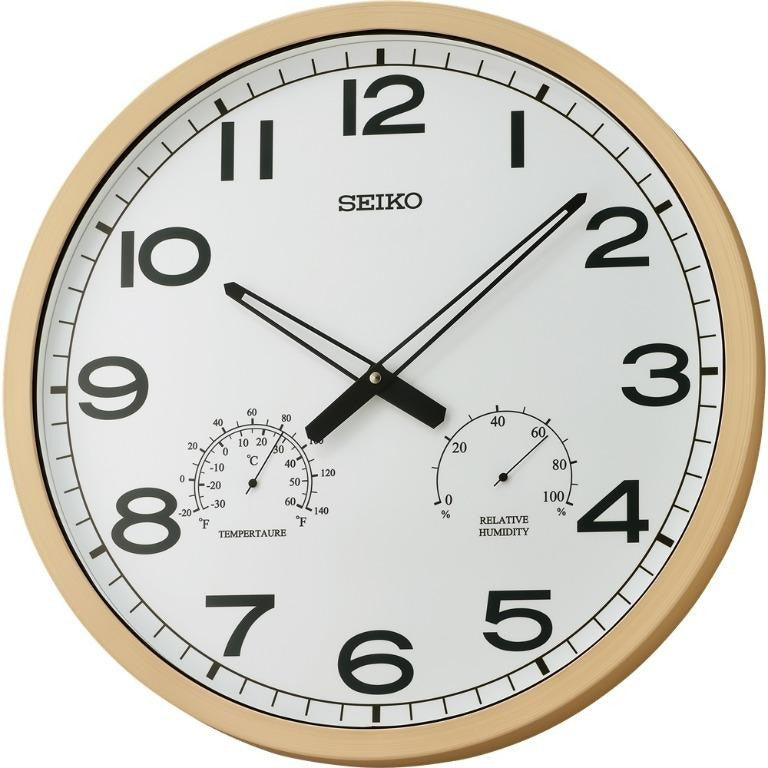Seiko QXA797 / QXA797BL Hygrometer Thermometer Wall Clock