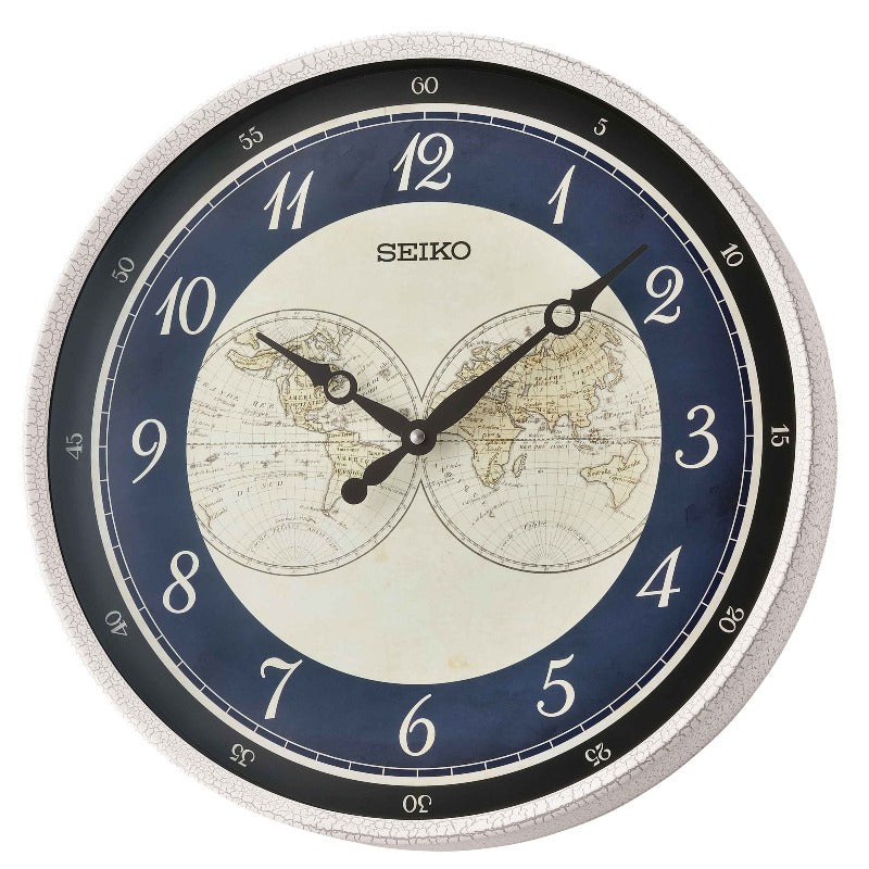 SEIKO World Map Analogue Wall Clock QXA803 / QXA803W