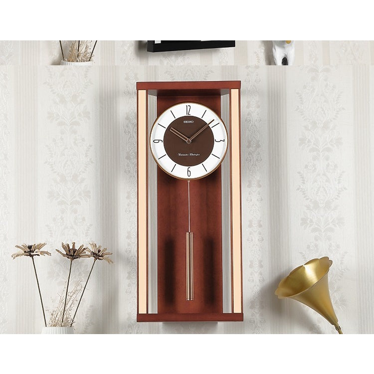 SEIKO Pendulum Dual Chime Wooden Wall Clock QXH068 (QXH068Z)