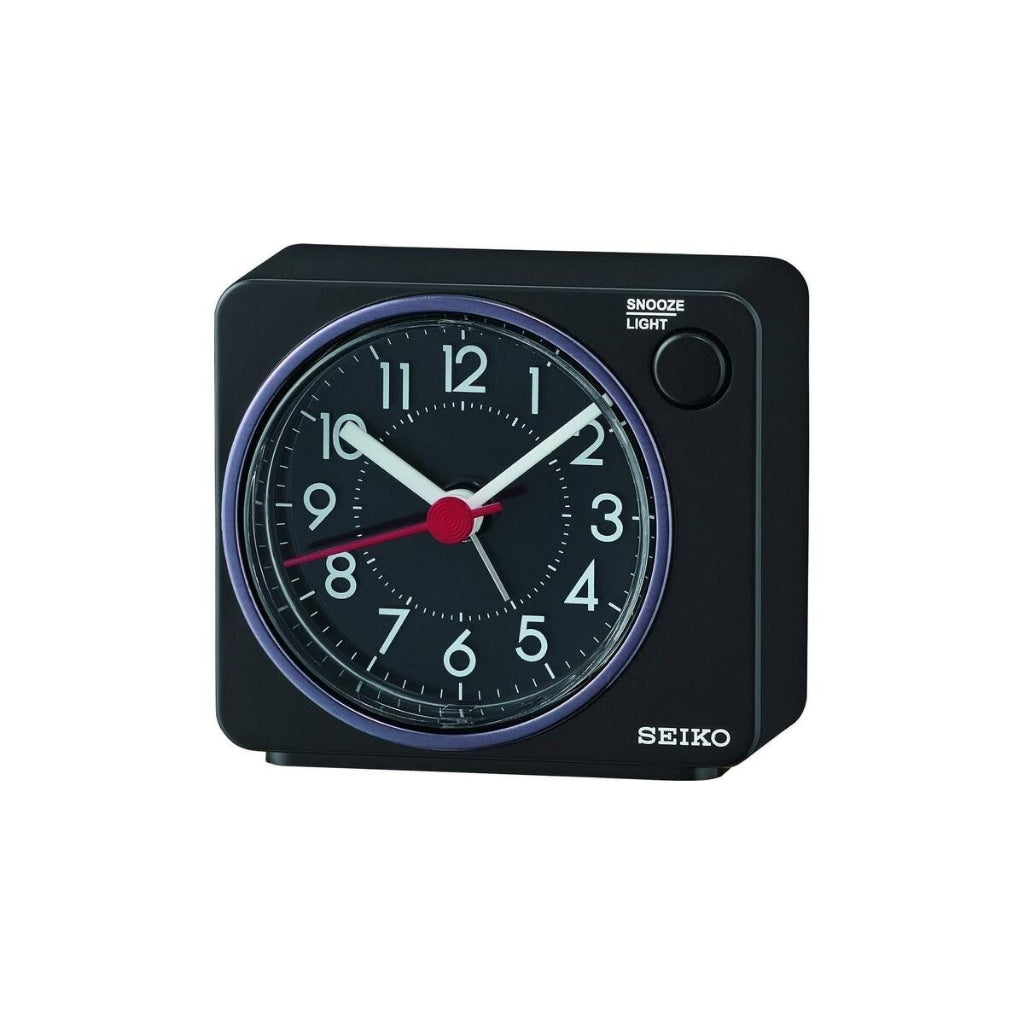 SEIKO Quiet Sweep Beep Alarm Clock with LED light snooze QHE100K