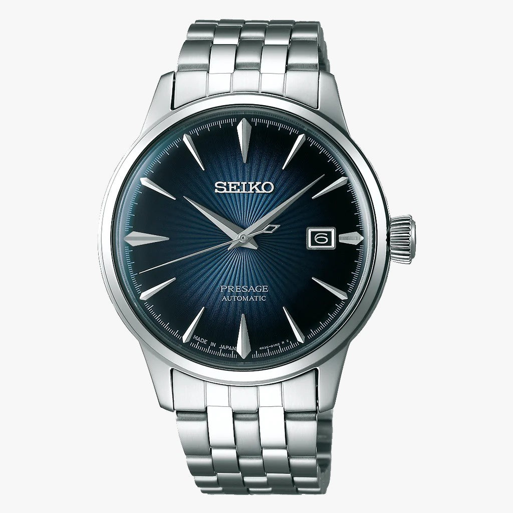 Seiko Presage Cocktail SRPB41J1 "Blue Moon" Blue Sunburst Automatic Gents Watch