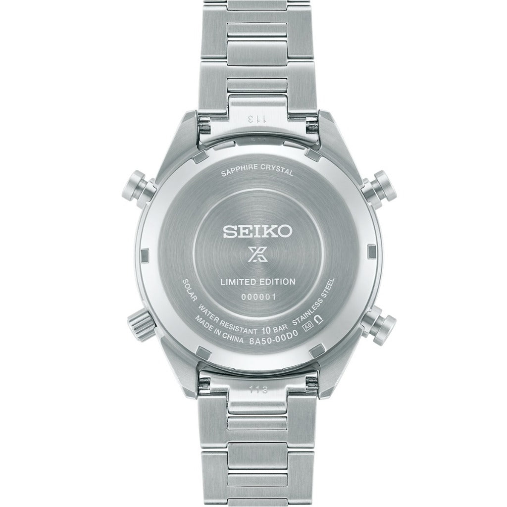 SEIKO SFJ009P1 Men's Watch Prospex SPEEDTIMER Limited Edition Panda Chronograph Solar 42mm SS Bracelet