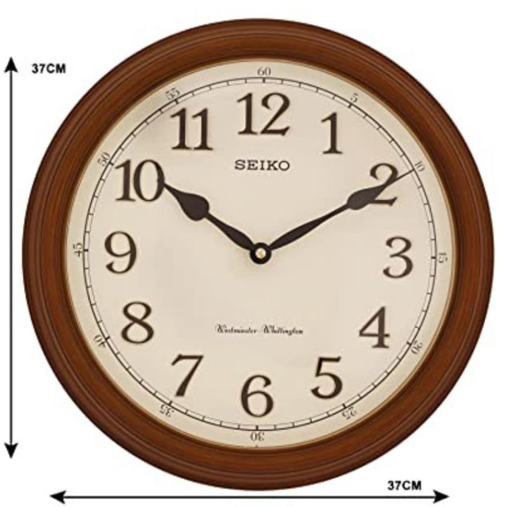 SEIKO Dual Chime Analog Wall Clock QXD214 (QXD214B) ..