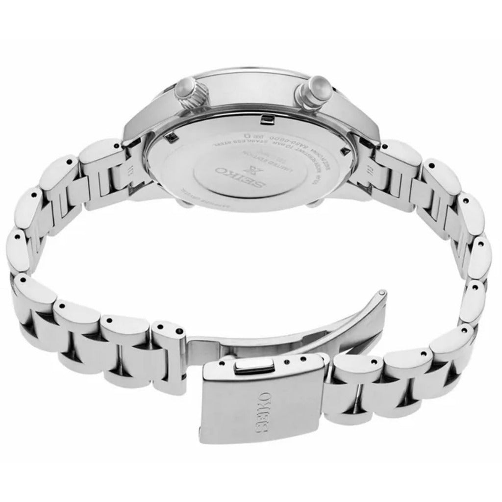 SEIKO SFJ009P1 Men's Watch Prospex SPEEDTIMER Limited Edition Panda Chronograph Solar 42mm SS Bracelet