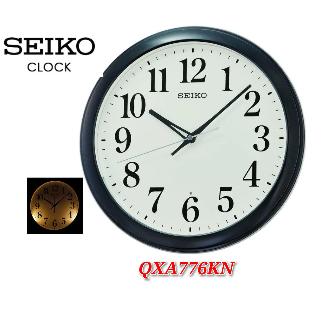 Seiko QXA776 Metallic Black Wall Clock - QXA776KN