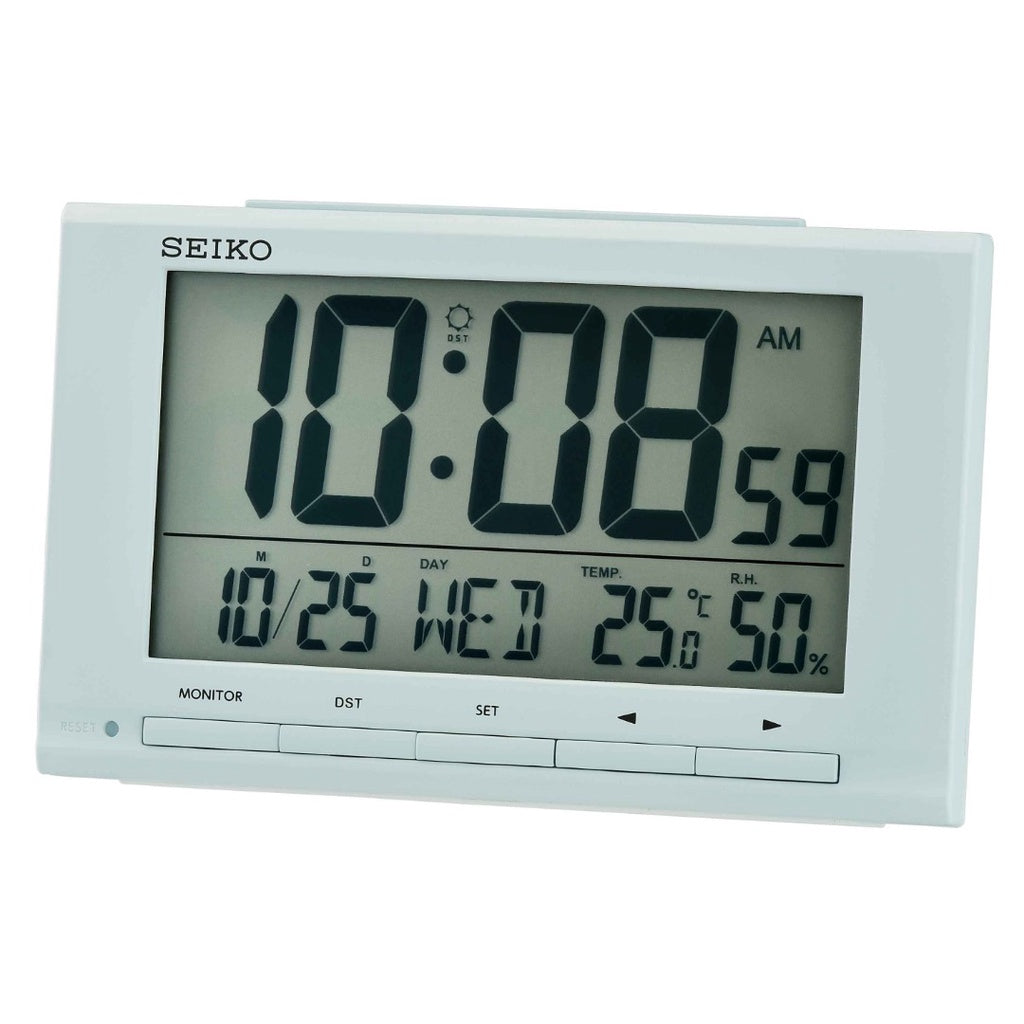 SEIKO Digital Desk Table Calendar Beep Alarm Clock QHL090L