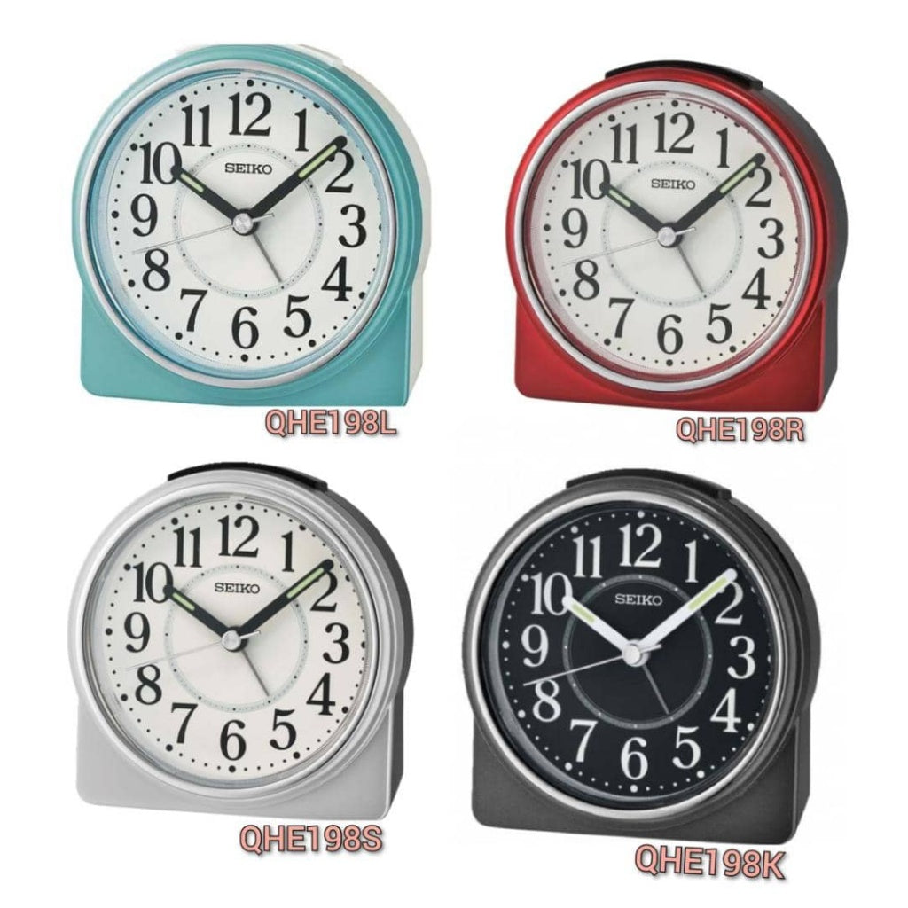 SEIKO Quiet Sweep Snooze Light Lumibrite Beep Alarm Clock QHE198L