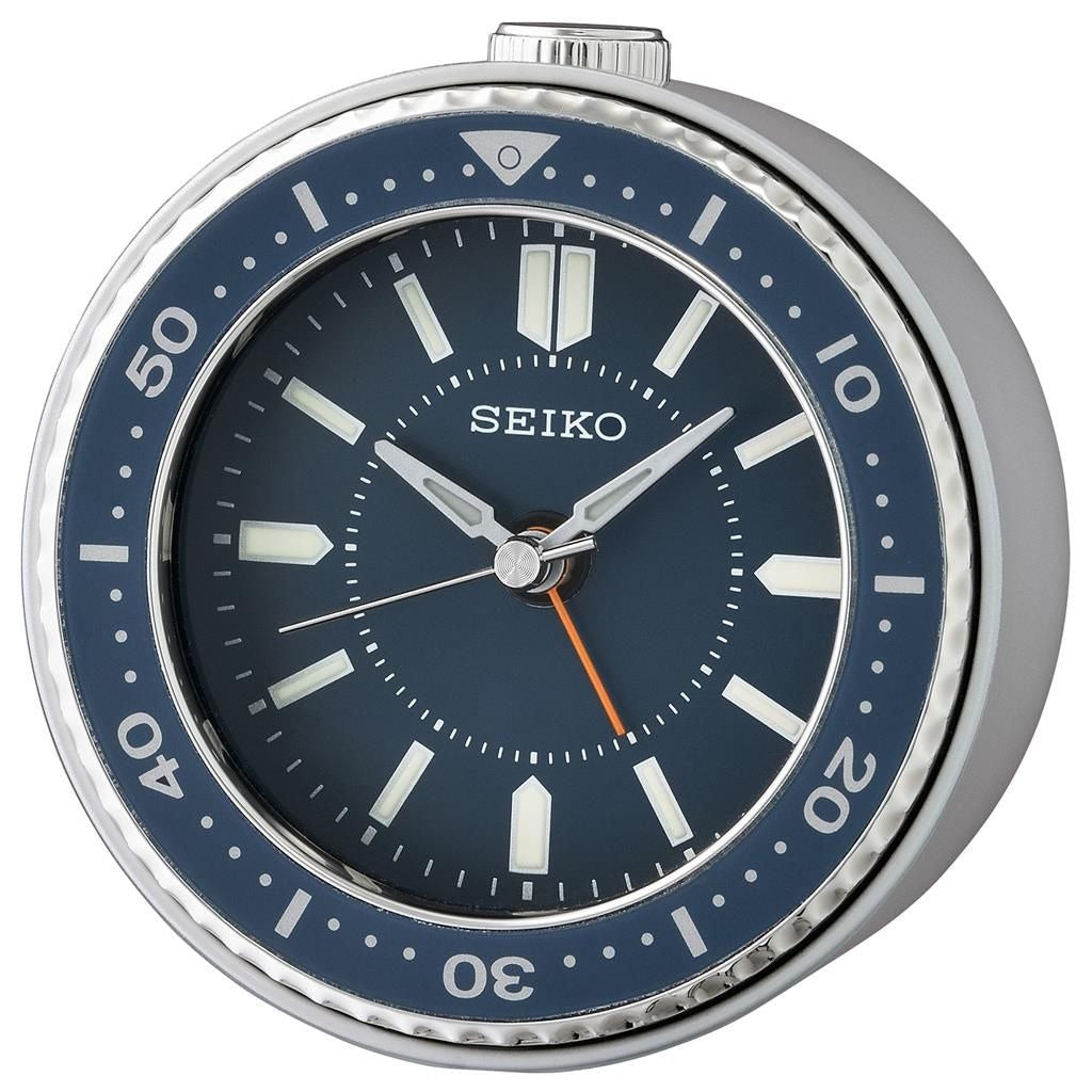 SEIKO Quiet Sweep Lumibrite Beep Alarm Diver Clock Light QHE184LL