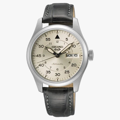 Seiko 5 Sports SRPJ87K1 Superman Automatic Stainless Steel Case Leather Strap Men's Watch .