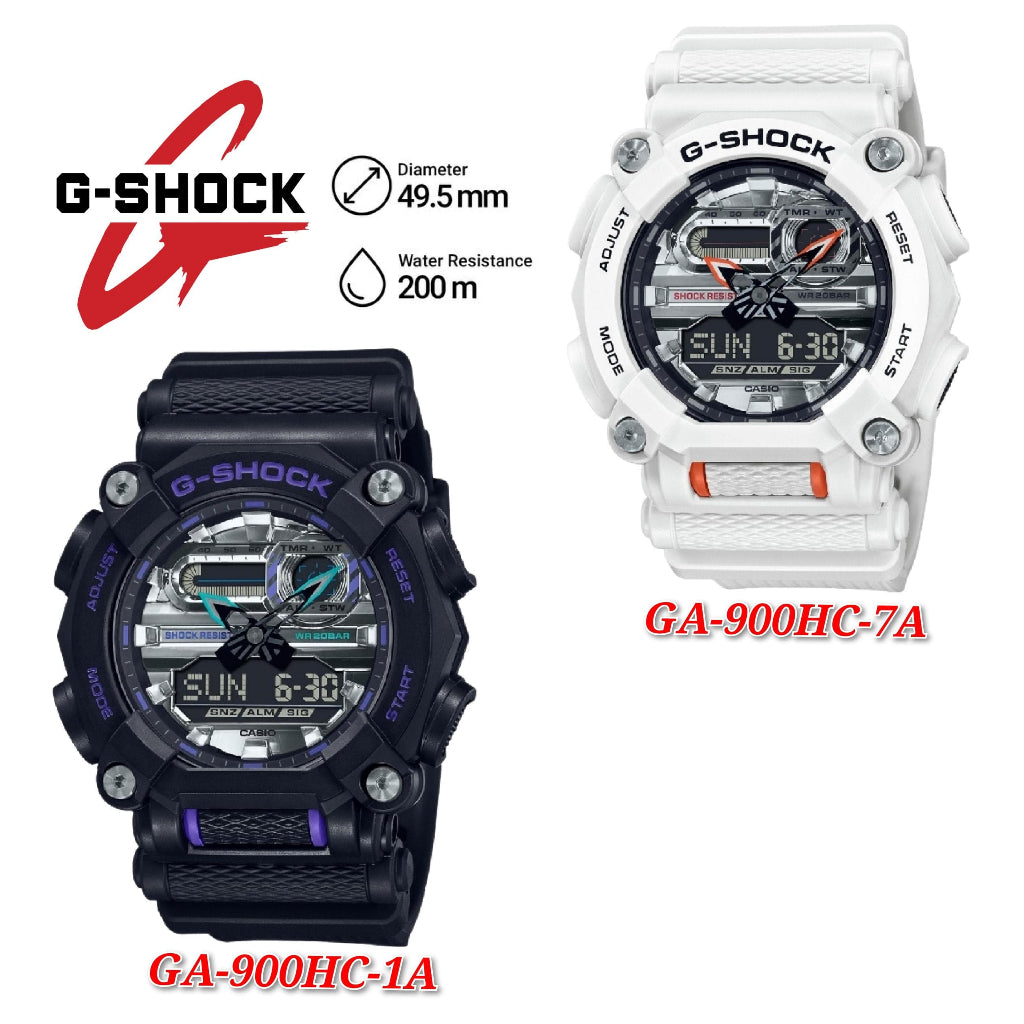 Casio G-Shock GA-900AS Analog Digital Special Color Resin Watch - GA-900-1A