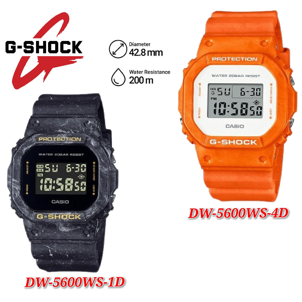 Casio G-Shock DW-5600WS-1D Quartz Digital Resin Watch .