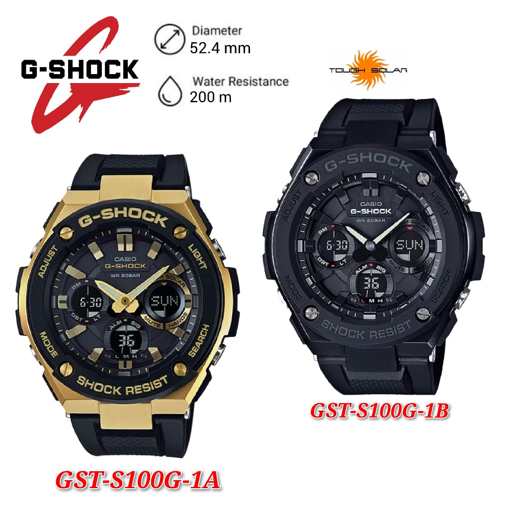 Casio G-Shock G-Steel GST-S100G-1A / GST-S100G-1B Tough Solar Men Watch - GST-S100G-1B