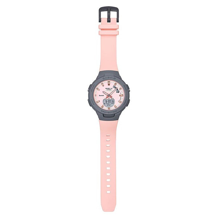 Casio Baby-G BSA-B100MC-4A G-Squad Step Tracker Bluetooth Women's White Resin Watch - BSA-B100