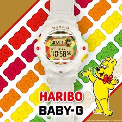 Casio Baby-G x HARIBO Limited Edition 2023 BG-169HRB /BG-169 White Semi Transparent Resin Band Sports Ladies Watch