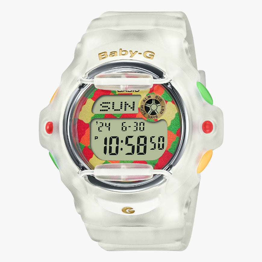 Casio Baby-G x HARIBO Limited Edition 2023 BG-169HRB /BG-169 White Semi Transparent Resin Band Sports Ladies Watch