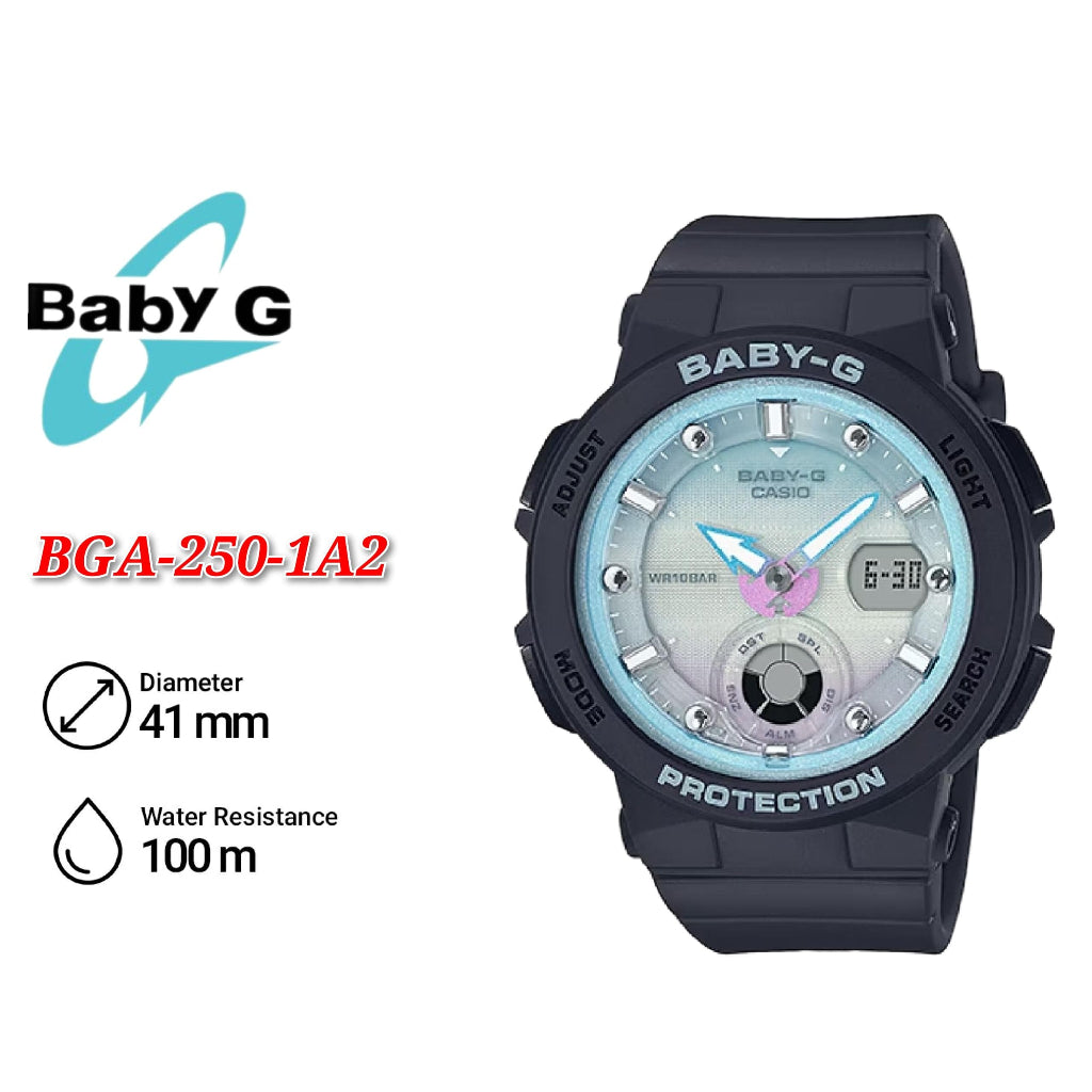 Casio Baby-G BGA-250-1A2 Beach Traveler Series Ladies Watch - BGA-250