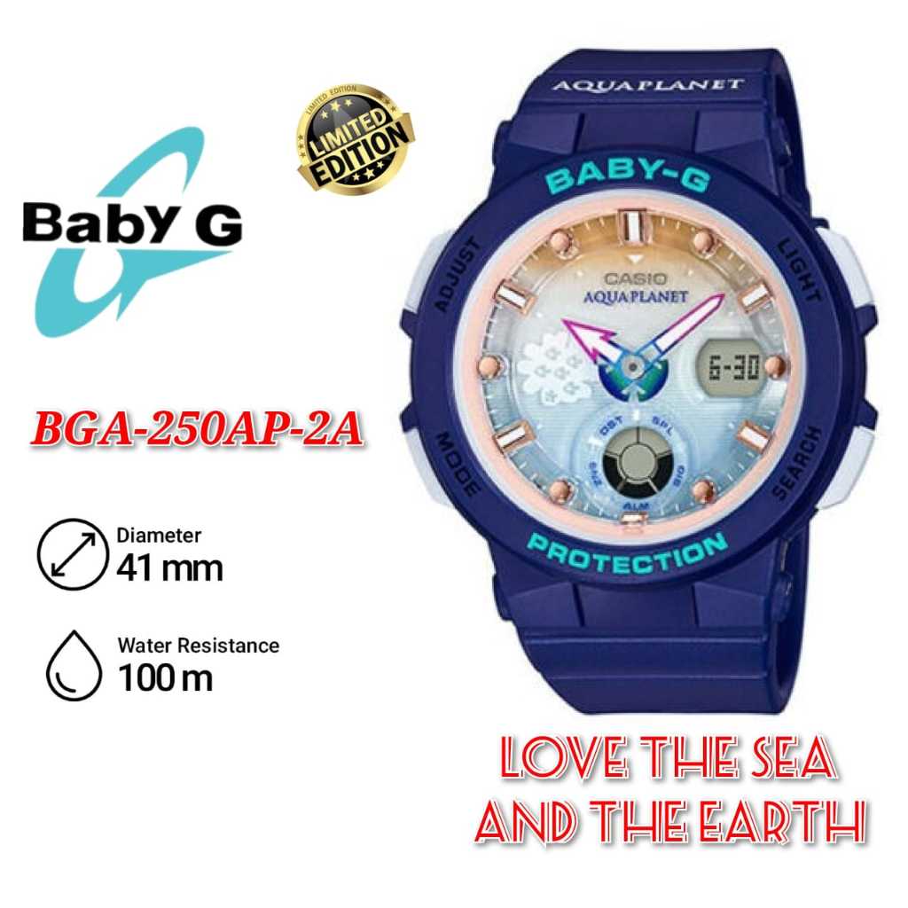 CASIO BABY-G BGA-250AP-2A Beach Traveler Series Love The Sea And Earth Limited Edition - BGA-250 .