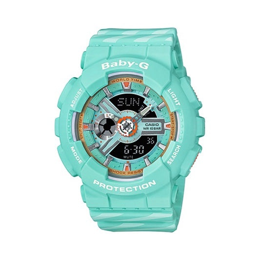 Casio Baby-G BA-110CH-3A Standard Analog & Digital PUNTO IT DESIGN Pastel Blue Resin Sport Watch