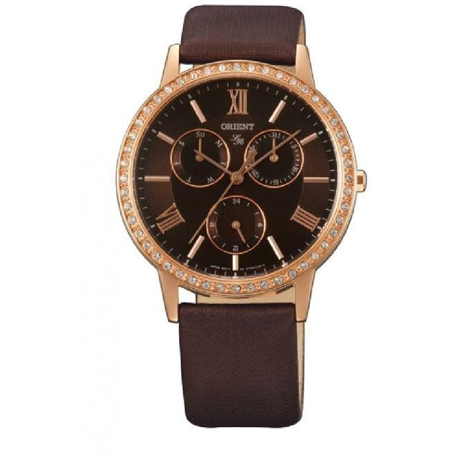 ORIENT Ladies Multi Hands Leather Watch FUT0H001T