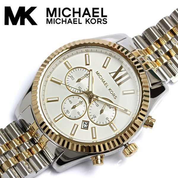 MICHAEL KORS MK8344 Lexington Men's Chronograph SS Bracelet Two-tone