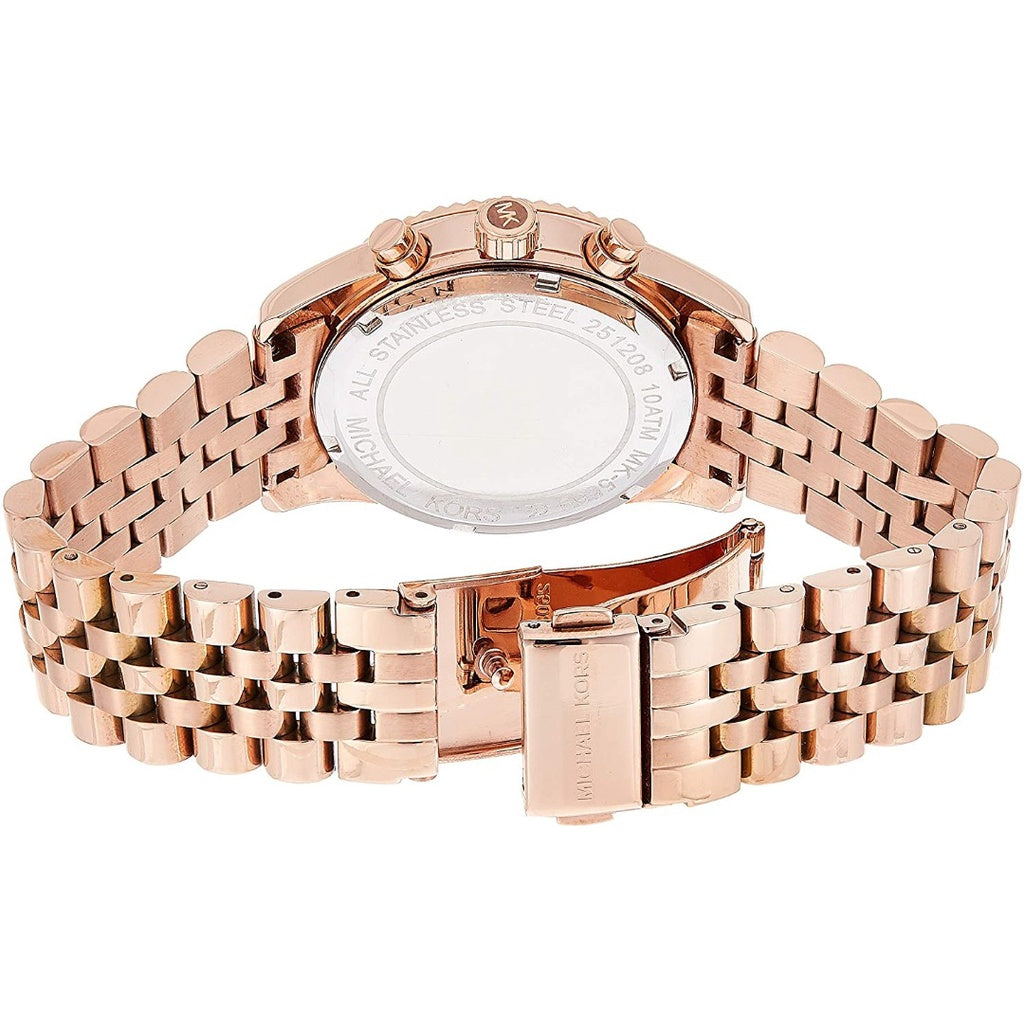 MICHAEL KORS MK5569 Chronograph Lexington Rose Gold-Tone Stainless Steel Ladies Watch (Rose Gold)