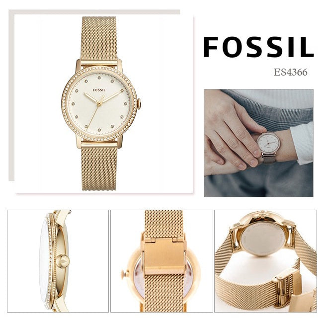 Fossil Women ES4366 Neely Three-Hand Gold-Tone Stainless Steel Watch