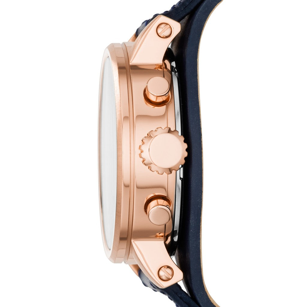 Fossil ORIGINAL Women's Original Boyfriend Chronograph Leather Watch ES3838