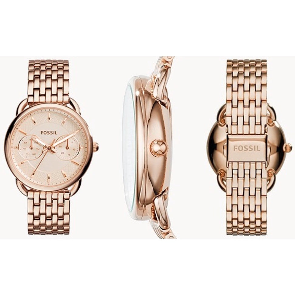 Fossil Women's ES3713 Tailor Multifunction Rose Gold Stainless Steel Watch ..