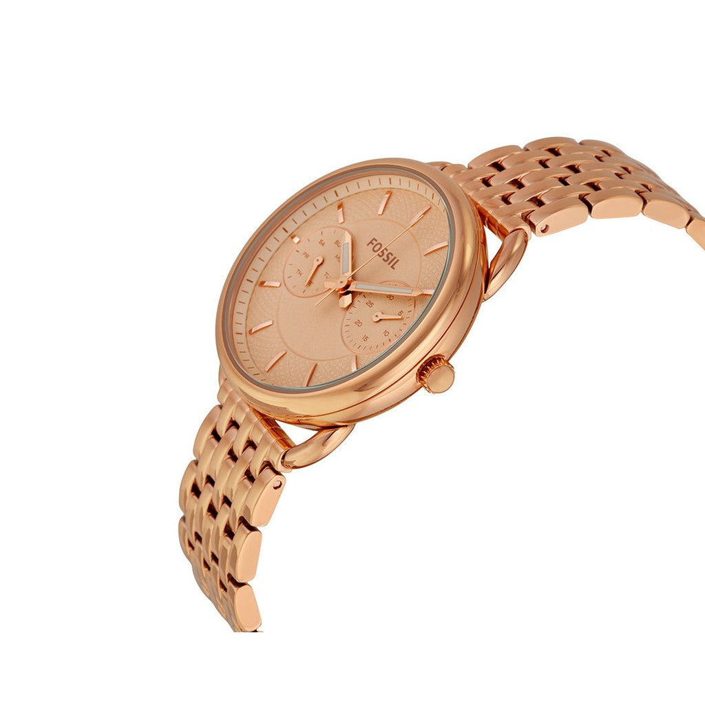 Fossil Women's ES3713 Tailor Multifunction Rose Gold Stainless Steel Watch ..