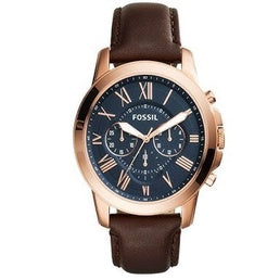 Fossil Men's FS5068 Grant Chronograph Brown Leather Watch FS5068IE (100% Original)