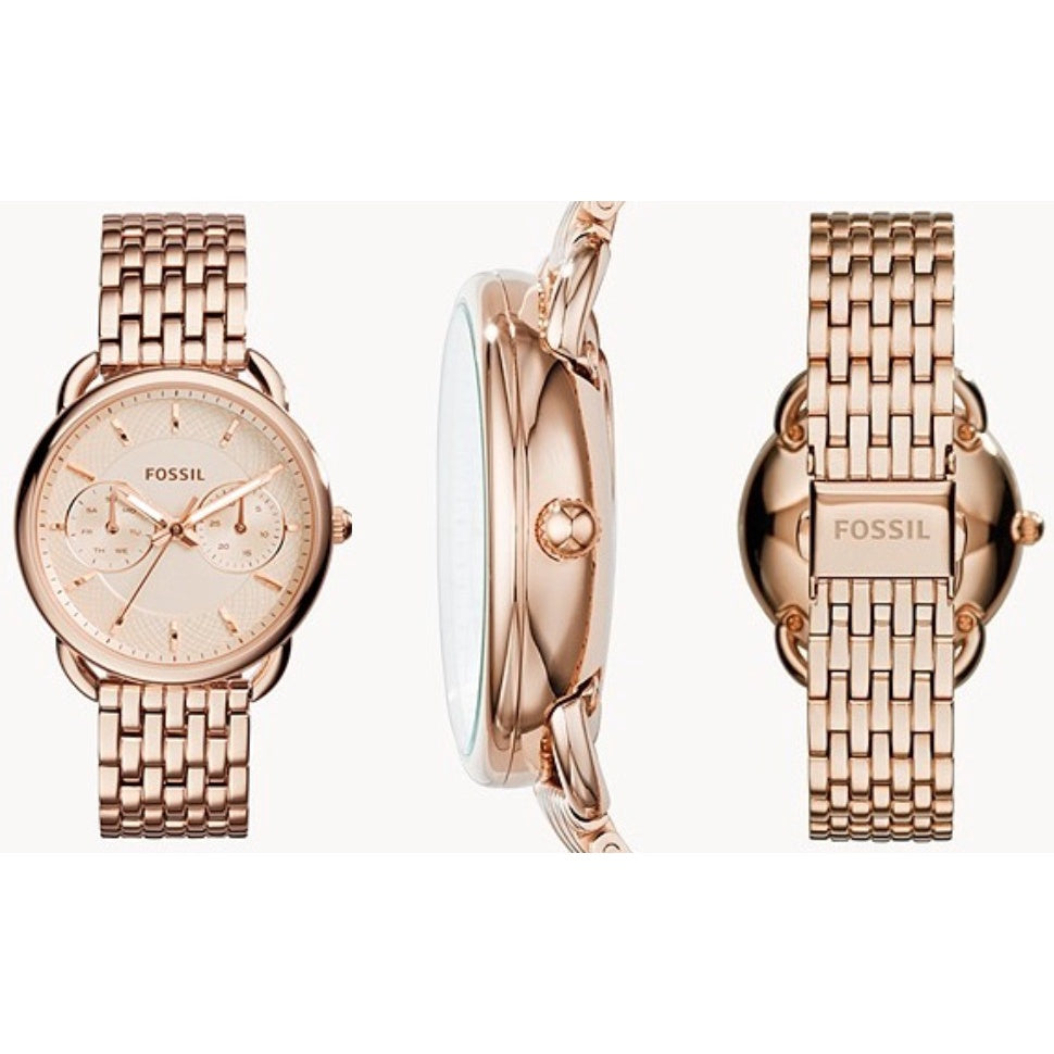 Fossil Women's ES3713 Tailor Multifunction Stainless Steel Watch (Rose Gold) .
