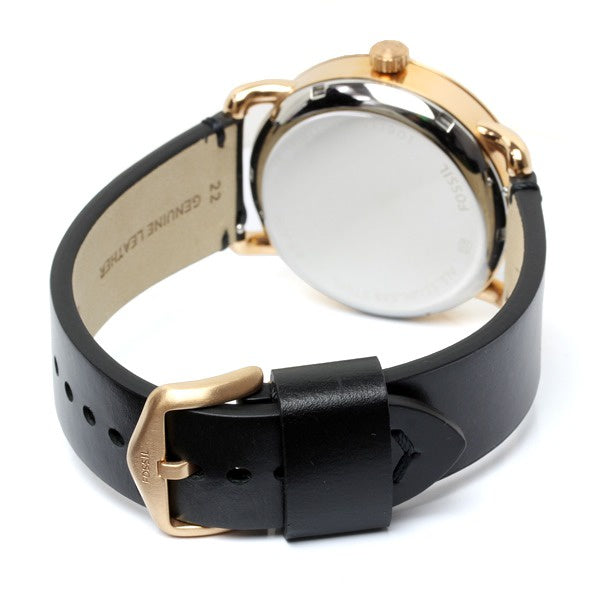 Fossil Men's ME1168 The Commuter Twist Black Leather Watch