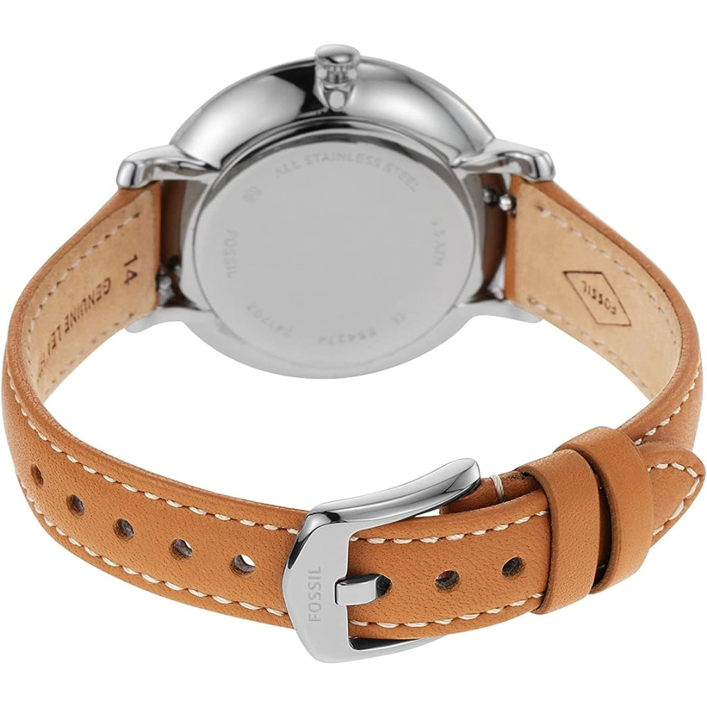 Fossil Women's ES4274 Jacqueline Three-Hand Date Luggage Leather Watch (Brown)