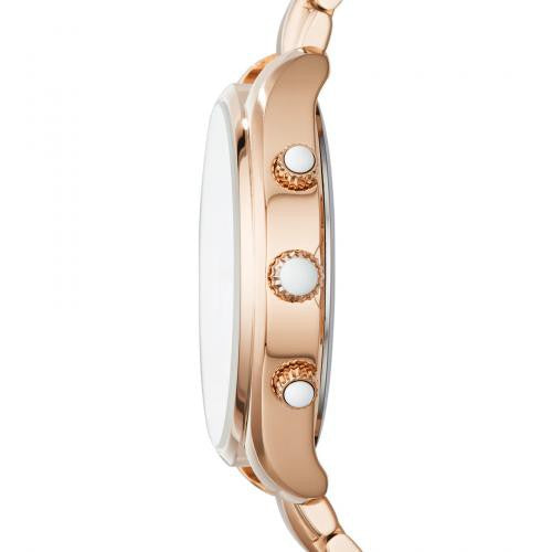 Fossil CH2977 Women's Land Racer Chronograph Rose Gold Steel Watch