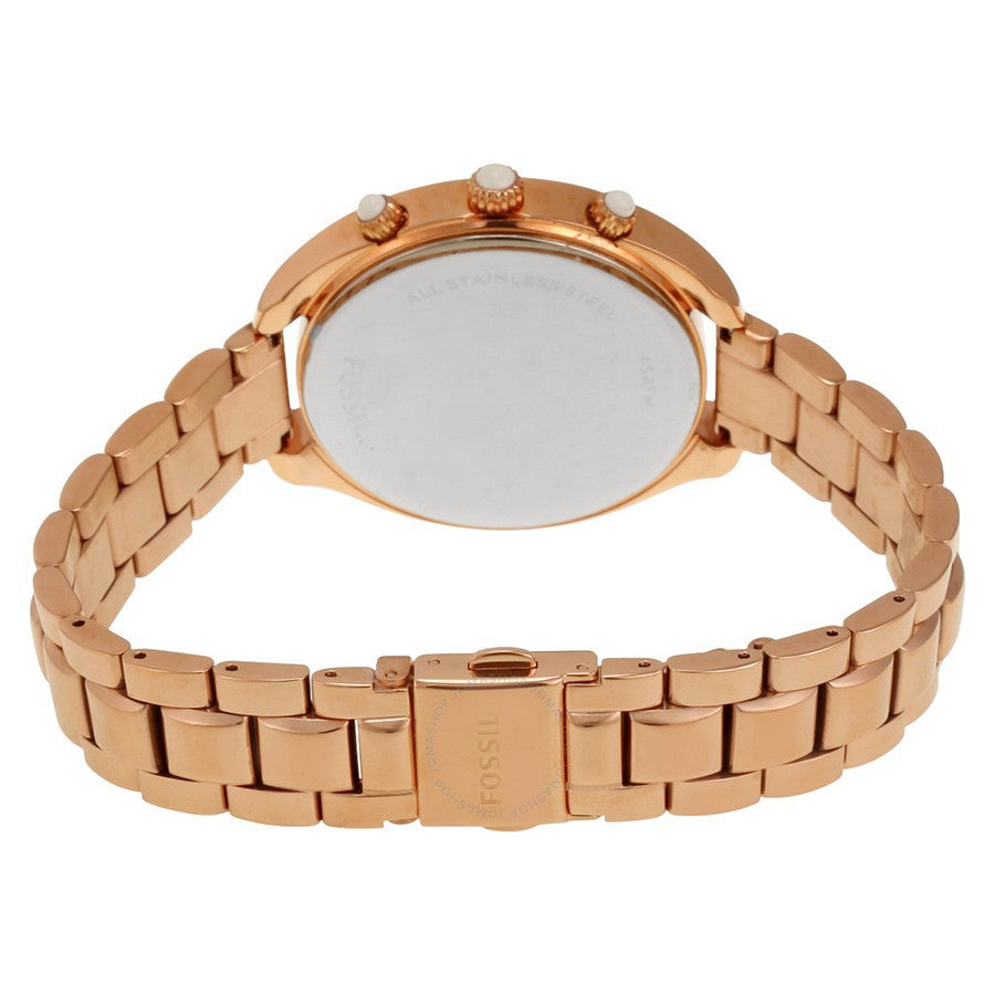 Fossil CH2977 Women's Land Racer Chronograph Rose Gold Steel Watch