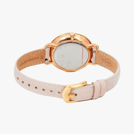 Fossil Women ES4202SET Jacqueline Three-Hand Date Blush Leather Watch & Jewelry Box Set (Blush / Pink)