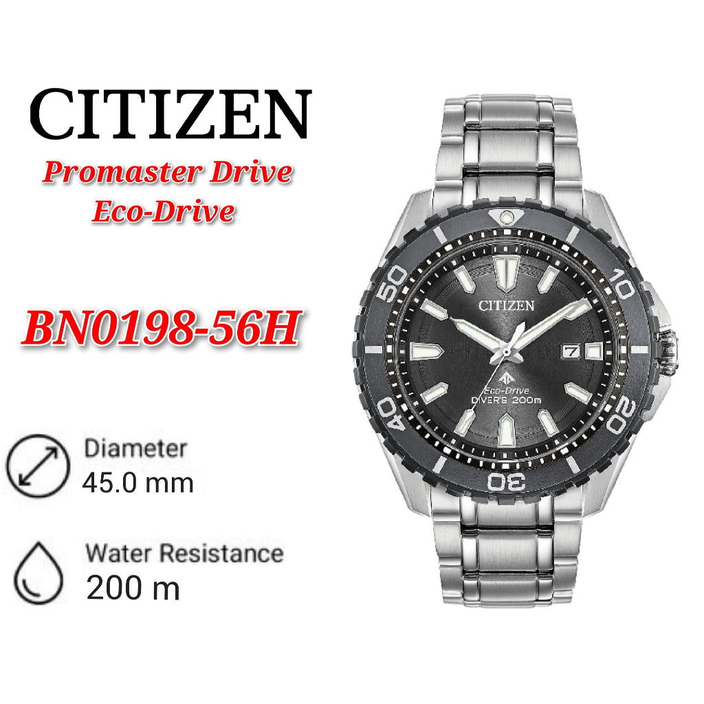 Citizen Promaster Diver Eco-Drive Men's Watch BN0198-56H ..