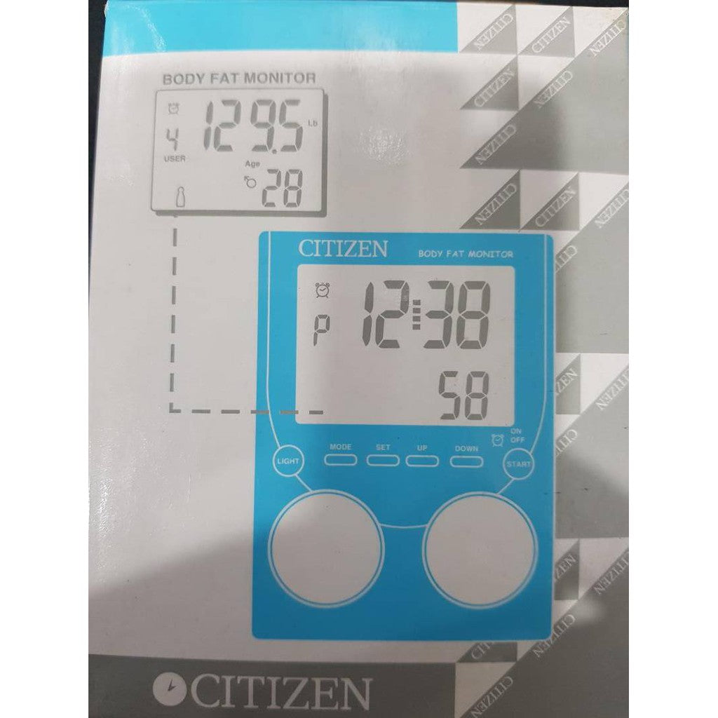 Citizen Travel Alarm Clock Dx8166-a Body Fat Measurement Display