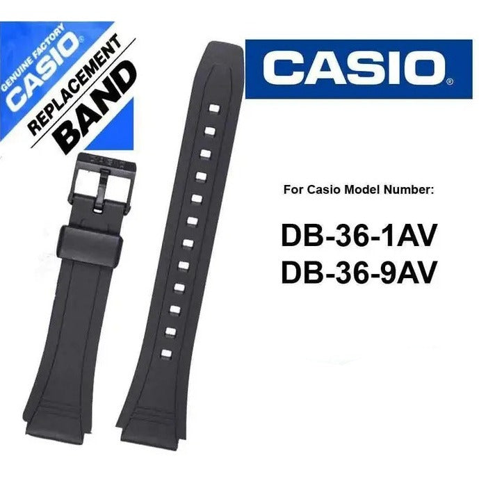 Genuine Casio DB-36 -18mm Replacement Parts - BAND/RESIN