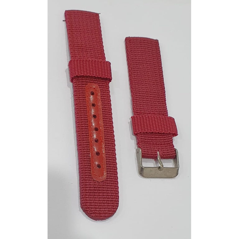 Watch Nylon Strap Canvas Strap - Maroon 20mm